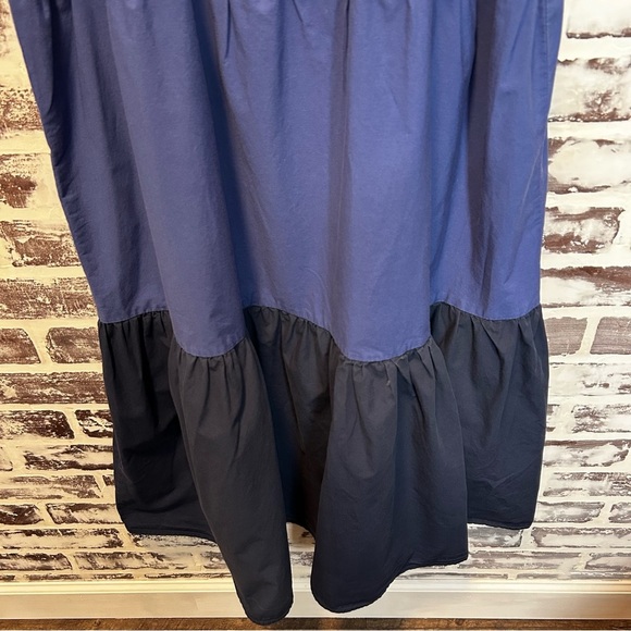 Moon River Boho Romantic Sleeveless Multicolored Blue Tiered Midi Dress Size XS - Picture 6 of 6